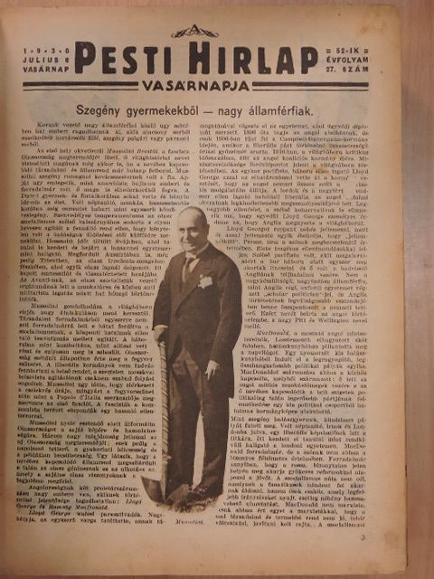 Bónyi Adorján - A Pesti Hirlap Vasárnapja 1930. július-december (fél évfolyam) [antikvár]