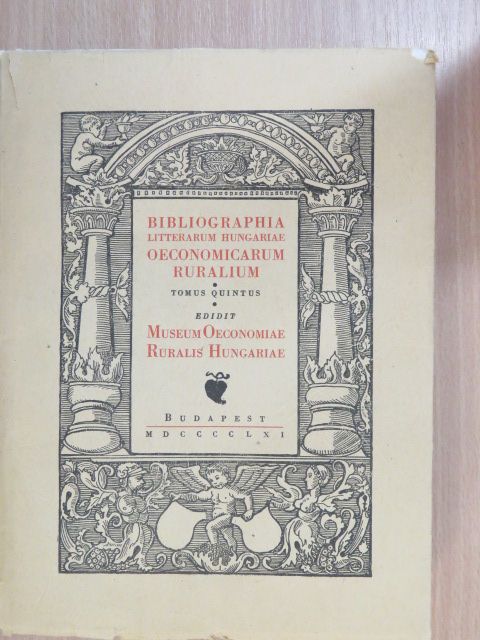 A magyar mezőgazdasági szakirodalom könyvészete V. [antikvár]