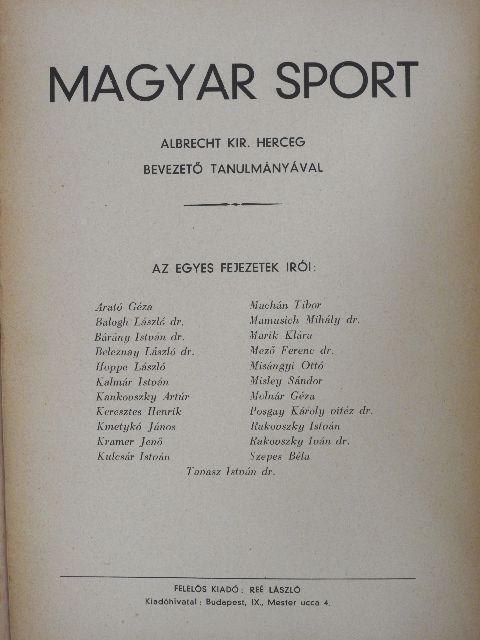 Arató Géza - Magyar sport (rossz állapotú) [antikvár]