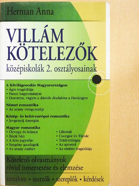 Herman Anna - Villám kötelezők középiskolák 2. osztályosainak [antikvár]