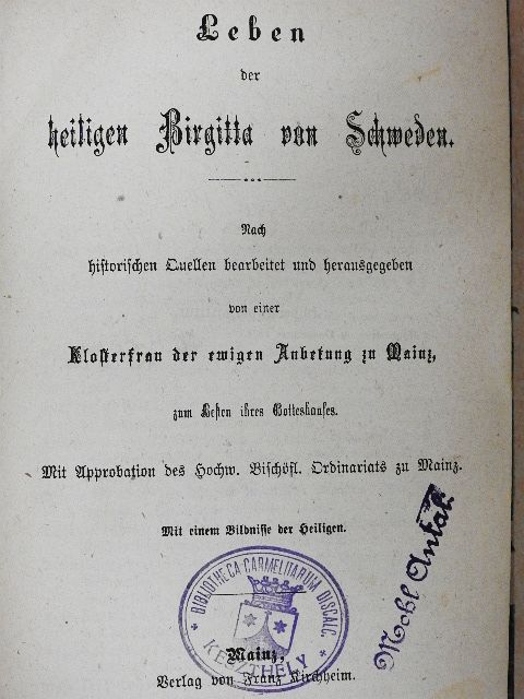 Leben der heiligen Birgitta von Schweden (gótbetűs) [antikvár]
