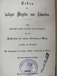 Leben der heiligen Birgitta von Schweden (gótbetűs) [antikvár]
