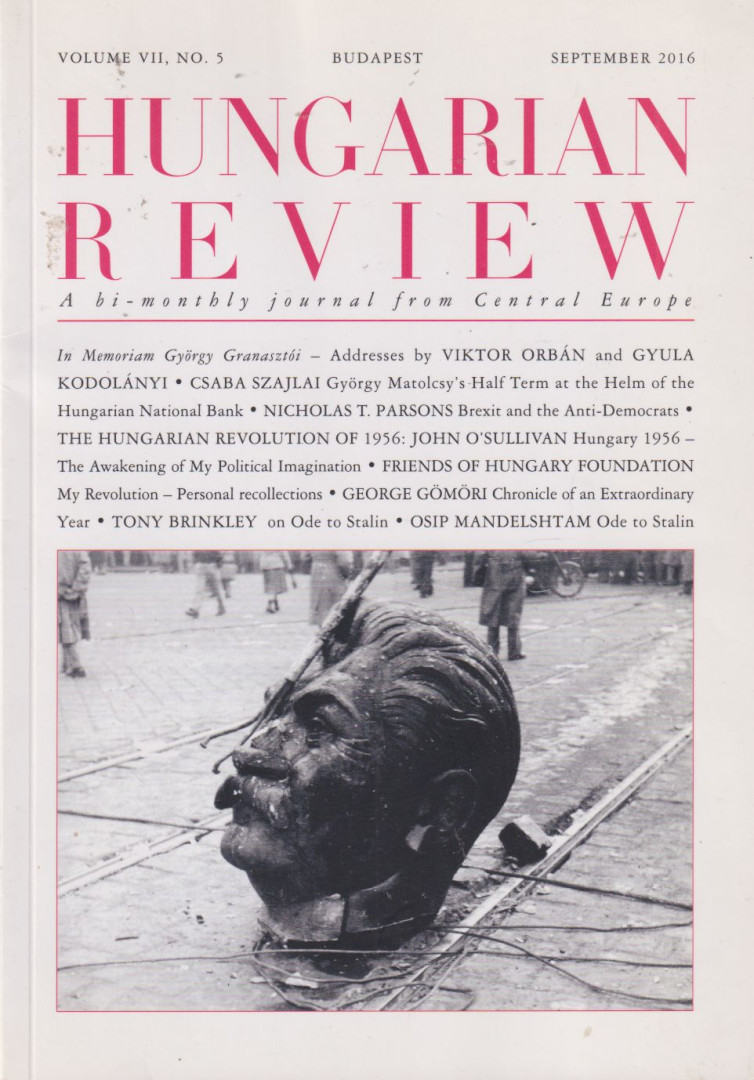Kodolányi Gyula - Hungarian Review September 2016 [antikvár]