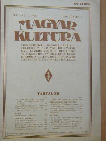 Balla Borisz - Magyar Kultúra 1928. június 5. [antikvár]