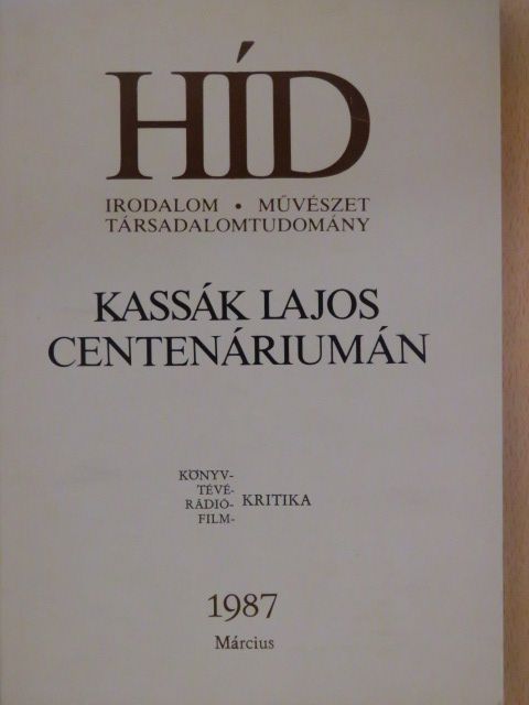 Brasnyó István - Híd 1987. március [antikvár]