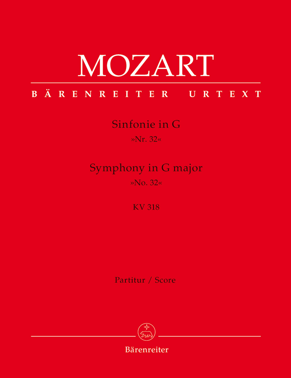 MOZART, W,A, - SINFONIE IN G NR. 32 KV 318, PARTITUR