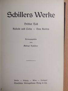 Friedrich Schiller - Schillers Werke 3-5. (gótbetűs) [antikvár]
