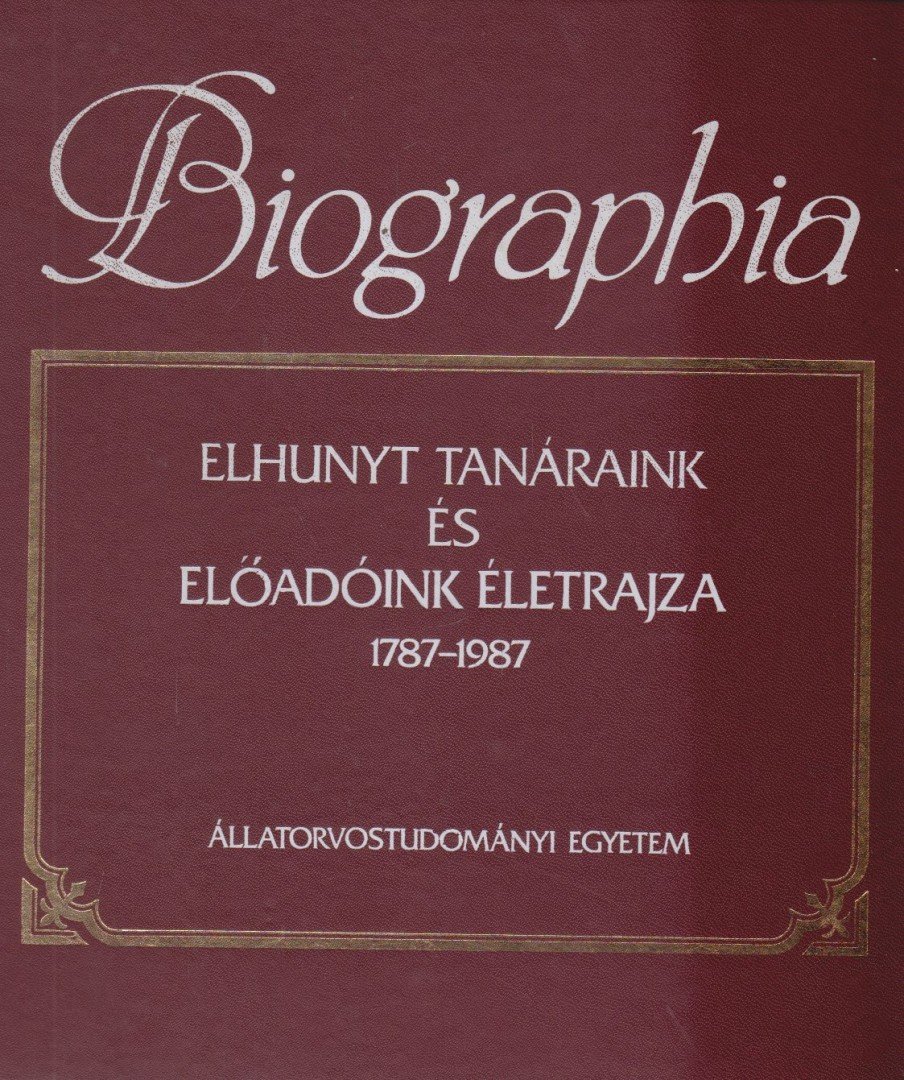 Dr. Kovács Gyula, DR.FEHÉR GYÖRGY - Biographia [antikvár]