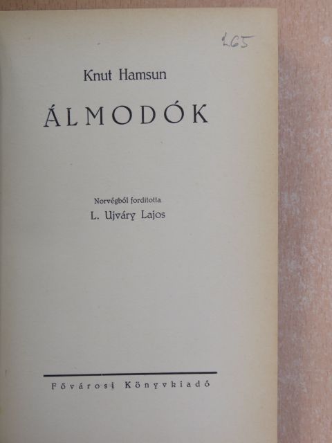 Knut Hamsun - Álmodók [antikvár]