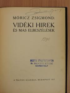 Móricz Zsigmond - Vidéki hirek [antikvár]