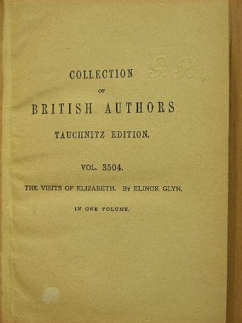 Elinor Glyn - The Visits of Elizabeth [antikvár]