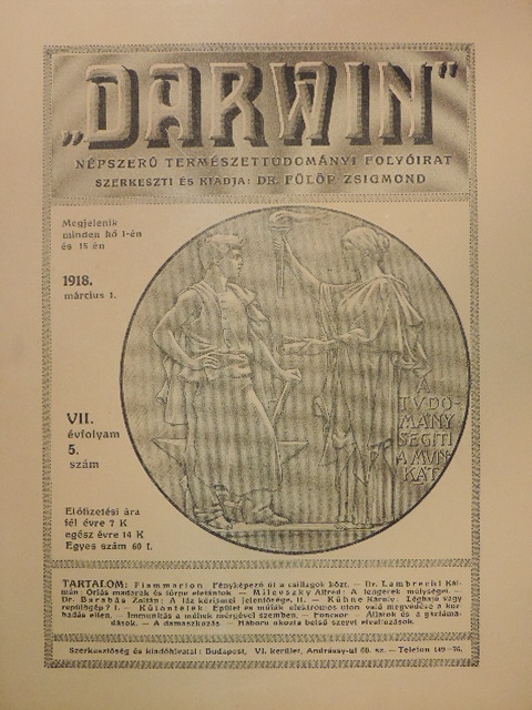 Dr. Barabás Zoltán - "Darwin" 1918. március 1. [antikvár]