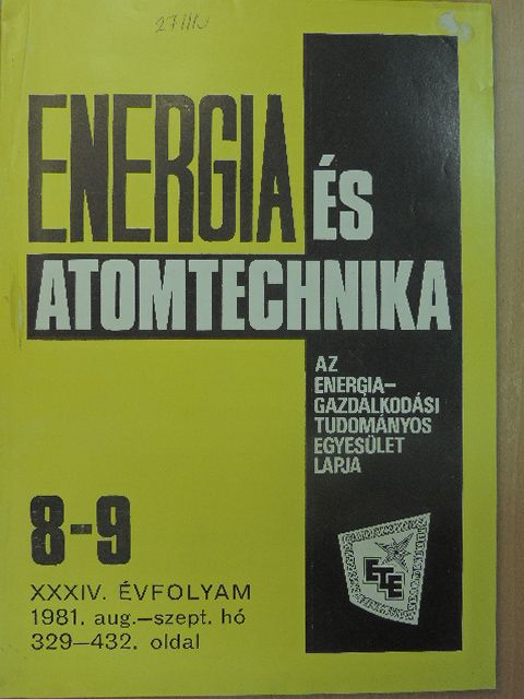 Bede Gábor - Energia és Atomtechnika 1981. augusztus-szeptember [antikvár]