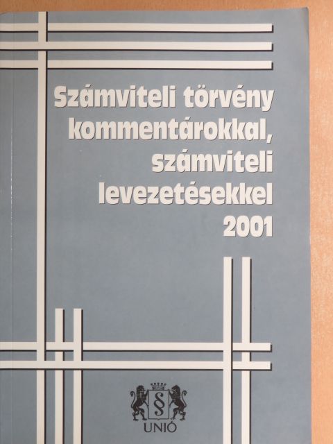 Dr. Paróczai Péterné - Számviteli törvény kommentárokkal, számviteli levezetésekkel 2001 [antikvár]