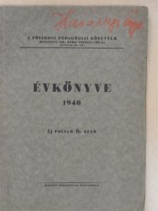 A Fővárosi Pedagógiai Könyvtár Évkönyve 1940 [antikvár]