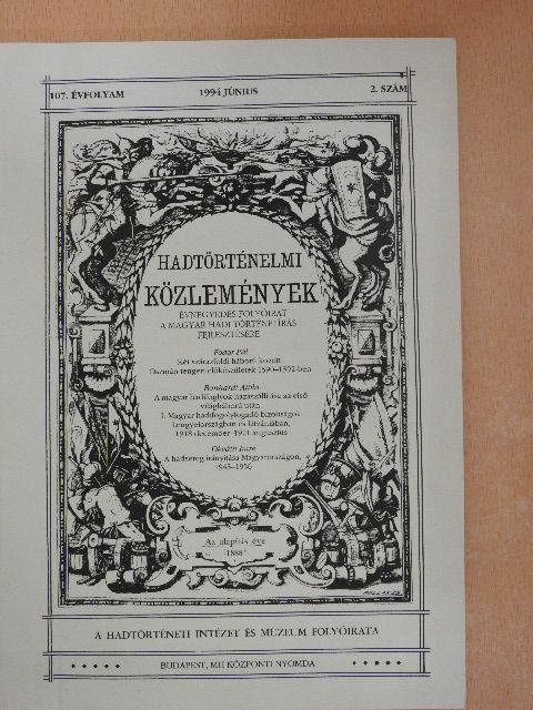 Ács Tibor - Hadtörténelmi Közlemények 1994. június [antikvár]