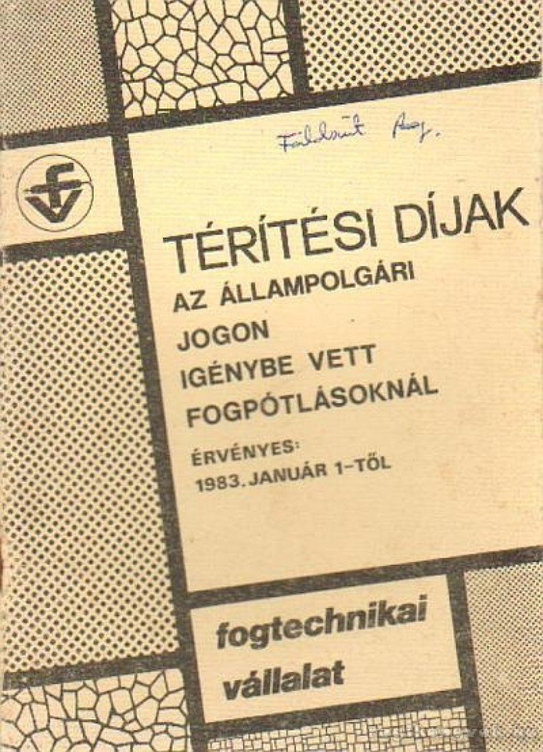 Térítési díjak [antikvár]