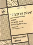 Térítési díjak [antikvár]