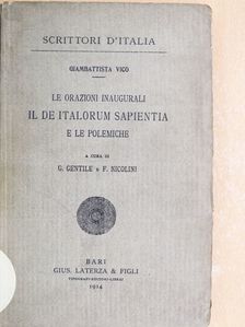 Giambattista Vico - Le orazioni inaugurali [antikvár]