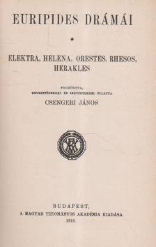 Euripides - Euripides drámái III. kötet [antikvár]