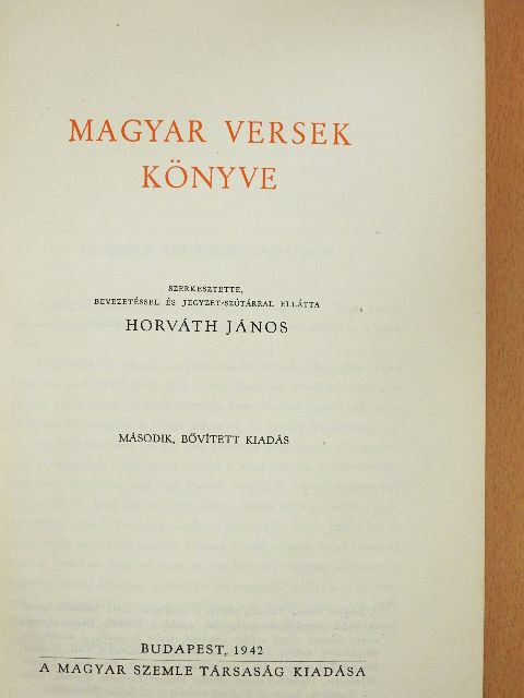 Ábrányi Emil - Magyar versek könyve [antikvár]