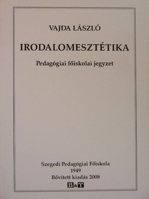Vajda László - Irodalomesztétika [antikvár]