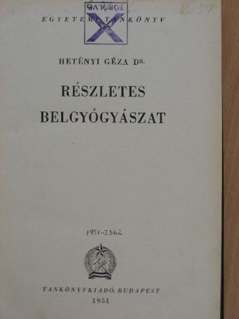 Dr. Hetényi Géza - Részletes belgyógyászat [antikvár]
