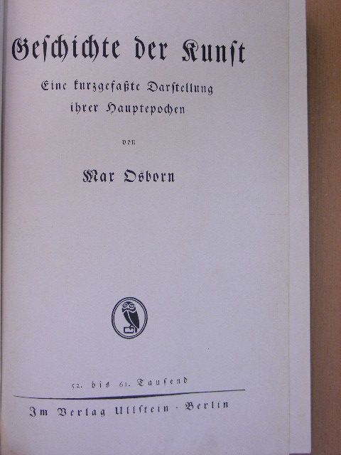 Geschichte der Kunst (gótbetűs) [antikvár]