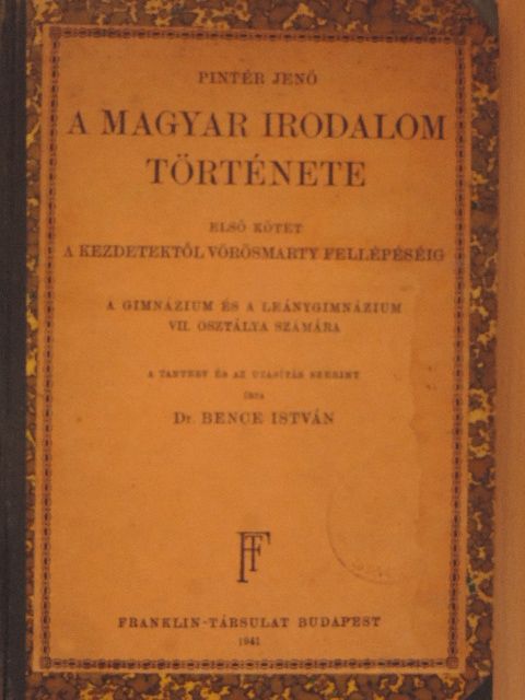 Dr. Bence István - A magyar irodalom története I. [antikvár]