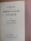 H. W. Fowler - A Dictionary of Modern English Usage [antikvár]