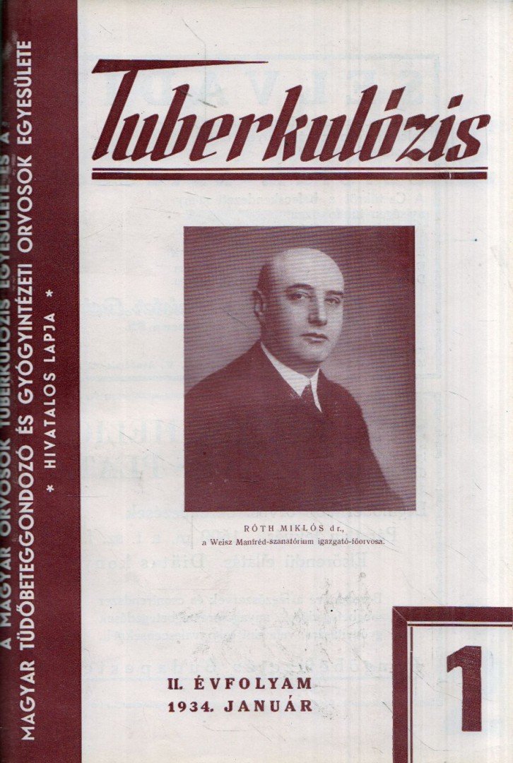 Pekanovich István - Tuberkulózis 1934. (teljes évfolyam) [antikvár]