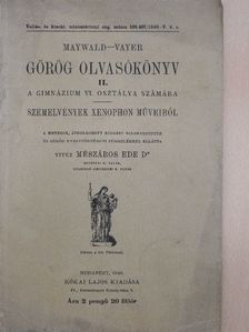 Dr. Mészáros Ede - Görög olvasókönyv II. [antikvár]