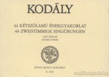 Kodály Zoltán - 44 kétszólamú énekgyakorlat - alsó szólam [antikvár]