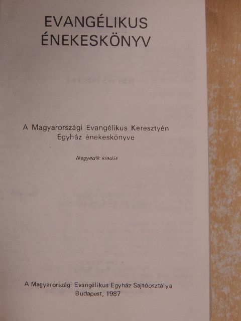 Evangélikus énekeskönyv [antikvár]