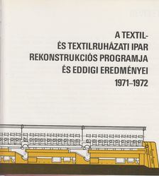 Sebestyén Péter - A textil- és textilruházati ipar rekonstrukciós programja és eddigi eredményei (1971-1972) [antikvár]