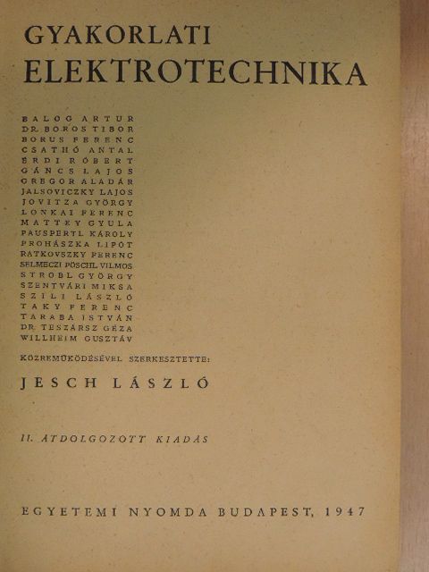 Balog Artur - Gyakorlati elektrotechnika [antikvár]