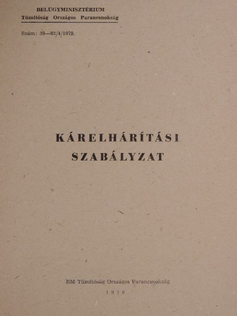 Kárelhárítási szabályzat [antikvár]