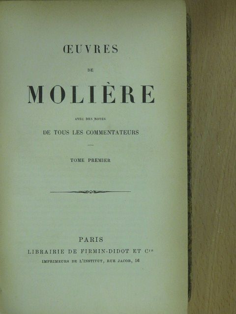Moliére - Ceuvres de Moliére I-II. [antikvár]