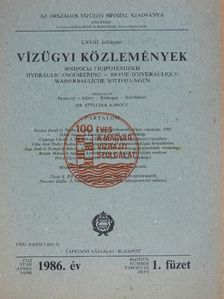 Dóka Klára - Vízügyi közlemények 1986/1. [antikvár]