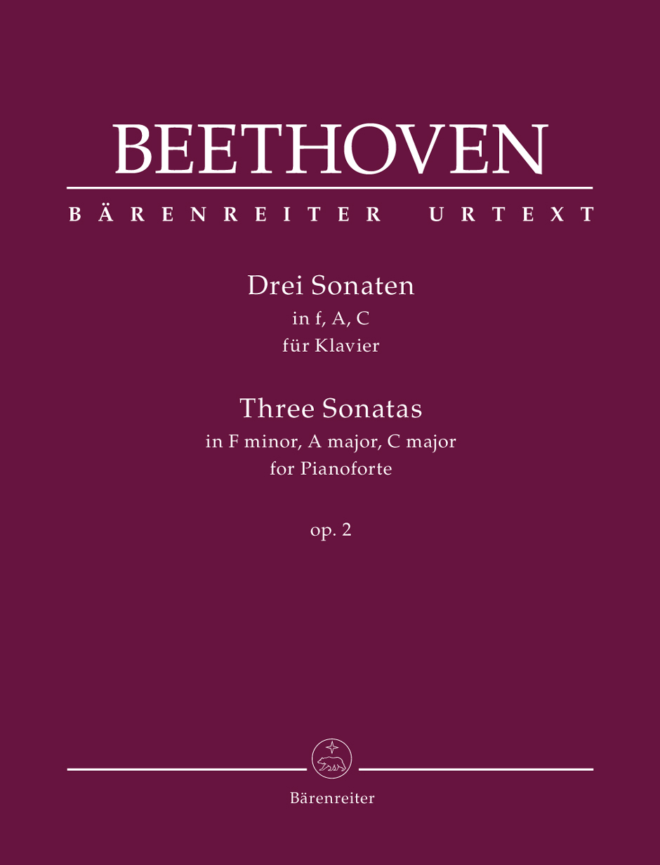 BEETHOVEN - DREI SONATEN IN f, A, C FÜR KLAVIER OP.2
