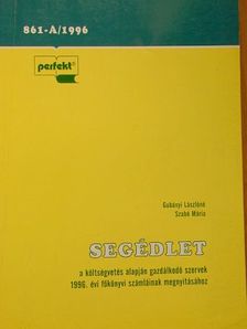 Segédlet a költségvetés alapján gazdálkodó szervek 1996. évi főkönyvi számláinak megnyitásához [antikvár]