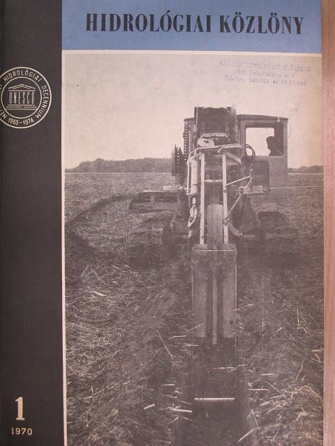 Akantisz Zsuzsanna - Hidrológiai Közlöny 1970. január-december [antikvár]