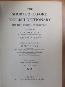 H. W. Fowler - The Shorter Oxford English Dictionary on Historical Principles II. (töredék) [antikvár]