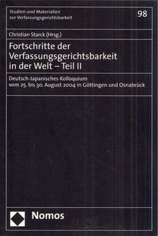 Fortschritte der Verfassungsgerichtsbarkeit in der Welt - Teil II [antikvár]