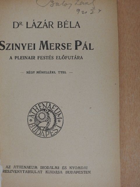 Dr. Lázár Béla - Szinyei Merse Pál [antikvár]