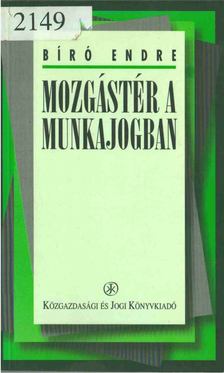BÍRÓ ENDRE - Mozgástér a munkajogban [antikvár]