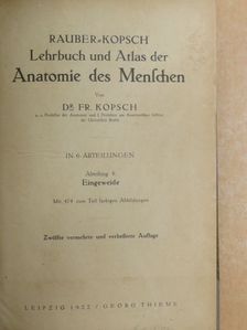 Dr. Fr. Kopsch - Lehrbuch und Atlas der Anatomie des Menschen 4. [antikvár]
