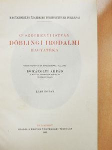 Gróf Széchenyi István - Gr. Széchenyi István döblingi irodalmi hagyatéka I. (rossz állapotú) [antikvár]