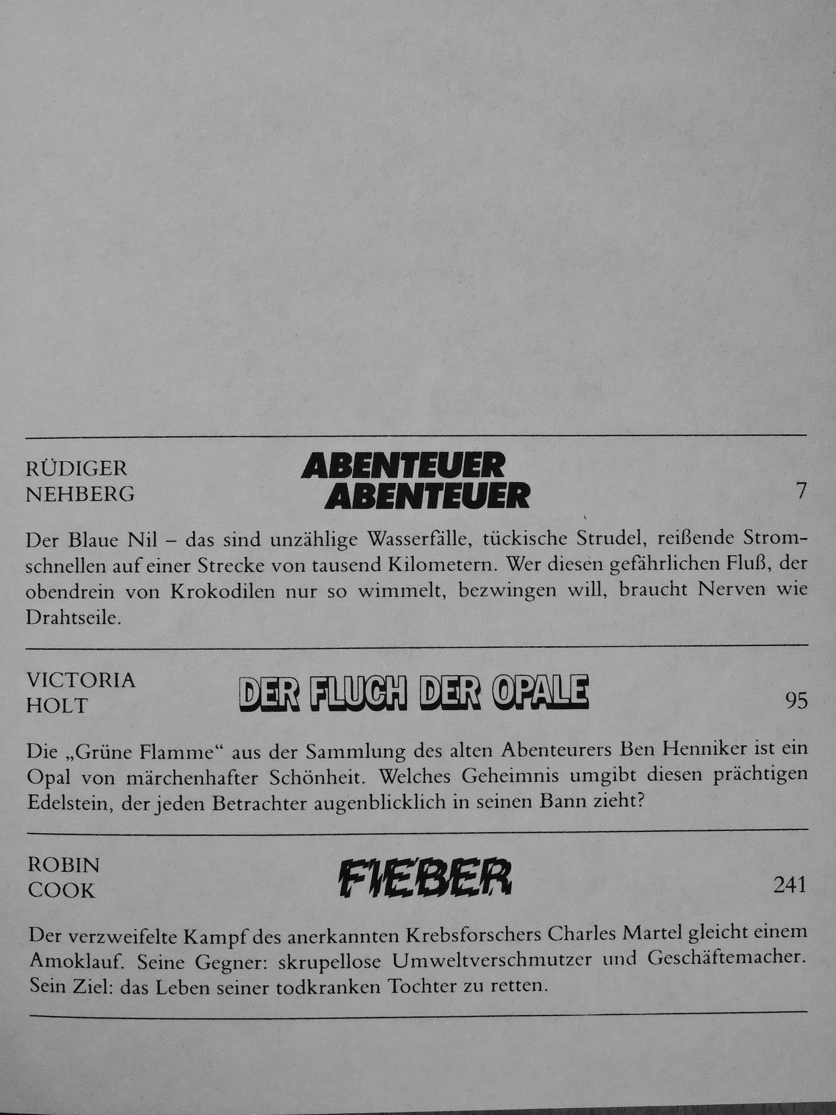 Robin Cook - Abenteuer, Abenteuer/Der Fluch der Opale/Fieber [antikvár]