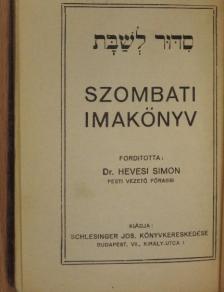 Szombati imakönyv [antikvár]